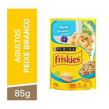 Imagem de Friskies Sache Gato Adulto Peixe-branco Molho 85gr - Purina