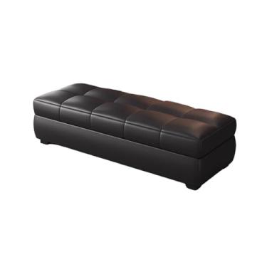 Imagem de Baú De Armazenamento Porta-malas De Armazenamento Caixa De Armazenamento Grande Banco De Sapatos De Entrada Para Sala De Estar Quarto(Black,90x40x40cm)