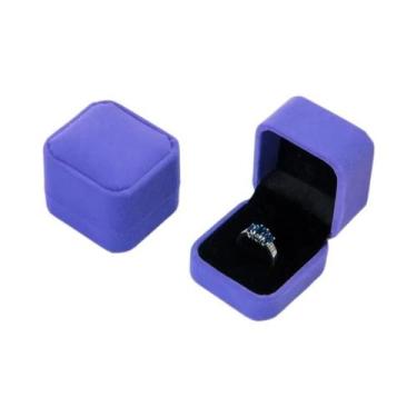 Imagem de Caixa De Anel Em Flanela, Organizador De Joias, Armazenamento Flocado 