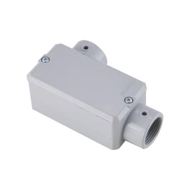 Imagem de Condulete Fixo Ovalado 3/4 Tipo LL Tramontina com Rosca e Tampa com Pintura Eletrostática a Pó