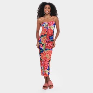 Imagem de Vestido Farm Chita Astral, Azul, M