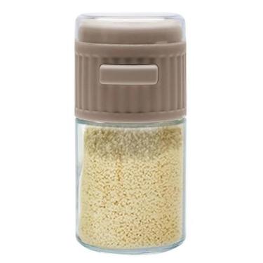 Imagem de Saleiro Pimenteiro Grande Capacidade 216g Cinza Vidro ABS - Carisma