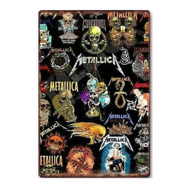 Imagem de Decoração de parede, pintura em ferro, metal, estanho, cartaz, banda de rock