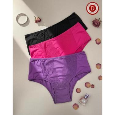 Imagem de Diamantes Lingerie Calcinhas Largas Marsilia E Bombom P ao GG, Calcinh