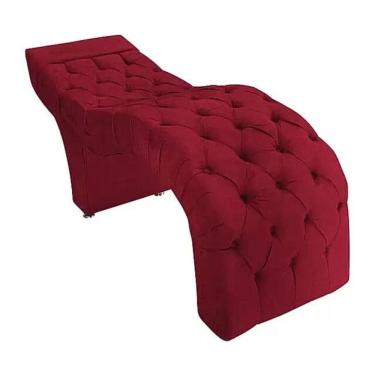 Imagem de Maca Estofada Estética Cílios Salão Spa Suede Yasmim Vermelho