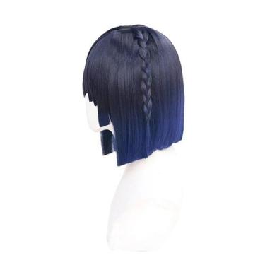 Imagem de Peruca de cosplay Genshins Impacts Yelans Synthetic Hair 25cm - yiweis