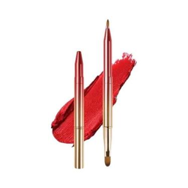 Imagem de Pincel De Batom Retrátil De Ponta Dupla Feminino, Aplicador Profission