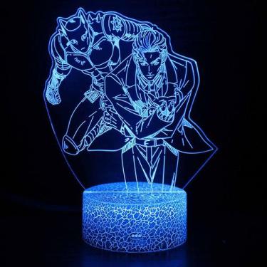 Imagem de Luz noturna LED 3D JoJos Bizarres Adventures Killers Queens - Yiweisai