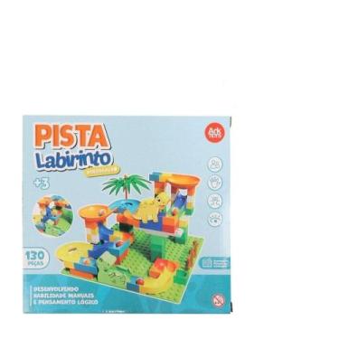 Imagem de Blocos De Montar Dino 130 Peças Pista Labirinto - Ark Brasil