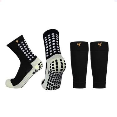 Imagem de Kit Meia Esportiva Gold Sports Futebol Titan II  Anti - Derrapante Adu