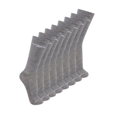Imagem de Kit com 8 Pares de Meias Esportiva Cano Longo Speedo 8027, Cinza, 39-4