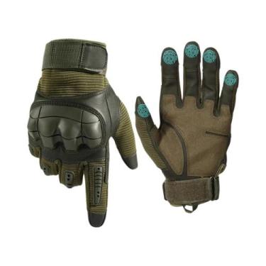 Imagem de Luvas Táticas Com Tela Sensível Ao Toque Em Couro PU Para Ciclismo, Ca