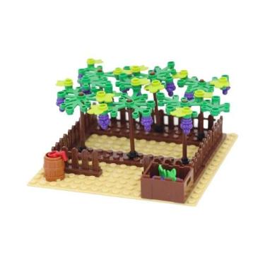 Imagem de Blocos De Montar MOC: Placa Base Clássica Para Jardim De Frutas (Maçã,