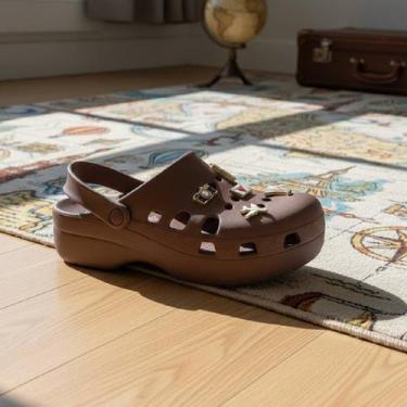 Imagem de Sandália Moleca Babuche Feminina Tratorada Pingente Confortável Origin