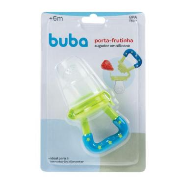 Imagem de Porta Frutinha Alimentadora Silicone Azul Buba Menino