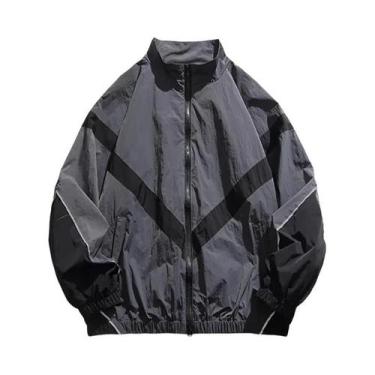 Imagem de Jaqueta Masculina Impermeável Corta-Vento Com Zíper, Bolsos, Caimento 