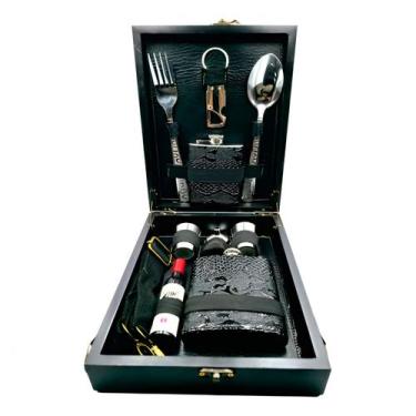 Imagem de Kit Cantil Camping com Utensílios e Maleta Portátil 13 Peças - ShopMix