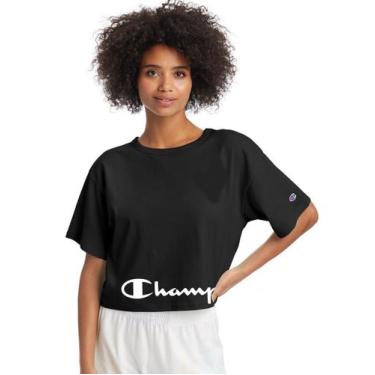 Imagem de Camiseta cropped champion athletic feminina around ink, GG