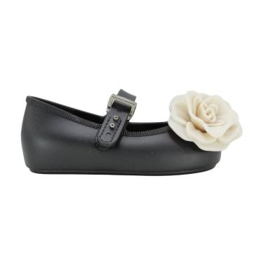 Imagem de Sapatilha Mini Melissa Soft Ballerina Petals Baby Preto/Bege