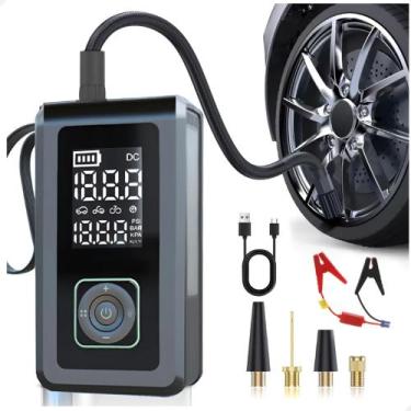 Imagem de Auxiliar de partida Compressor De Ar Calibrador Pneu Portátil - Marktp