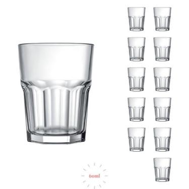 Imagem de Jogo 12 Copos 60ml Bristol Dose Redondo Tequila Whisky Vidro - NADIR F