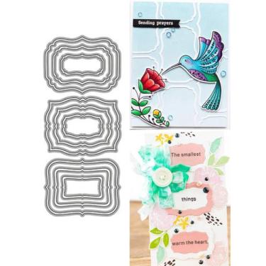 Imagem de Lapoo Matrizes de Corte em Metal 18,5 x 7,9 cm Scrapbooking 3D