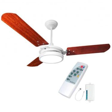 Imagem de Kit ventilador de teto valen c/ led ventex + controle remoto, Branco m