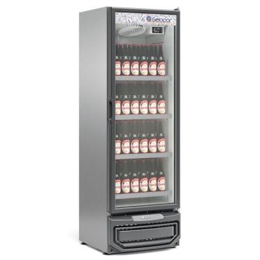Imagem de Expositor De Bebidas Vertical 1 Porta Gcbc45 Inox 220V Gelopar