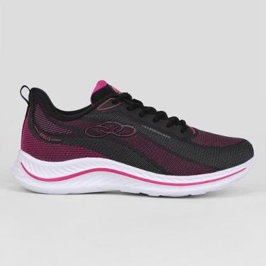 Imagem de Tênis Olympikus Apolis Feminino, Preto, Rosa, Feminino, 34