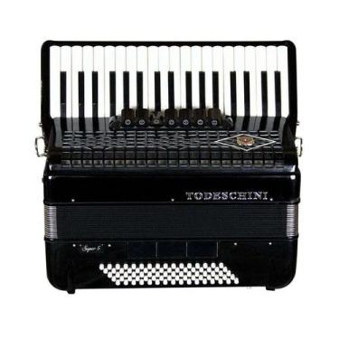 Imagem de Acordeon 80 Baixos Todeschini Preto 37 Teclas com Bag - YW870