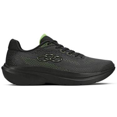 Imagem de Tênis Masculino Olympikus Soma 2 Performance Caminhada, Preto, Verde, 