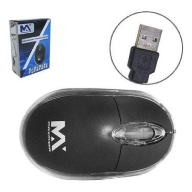 Imagem de Mouse Optico Com Fio Usb Preto Na Caixa - Oem
