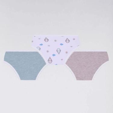 Imagem de Calcinha Lobinha Infantil Estampada 18100-089 C/3, Sortido, 1122, P