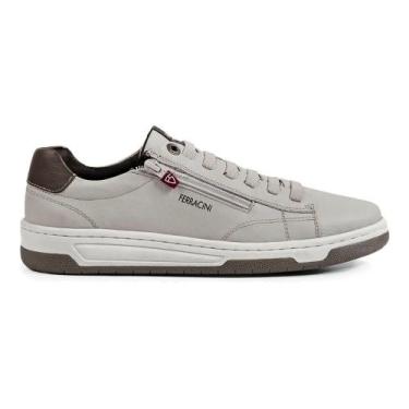 Imagem de Tenis Sapatênis Ferracini VOX Casual Masculino Couro Cinza, Cinza, 39