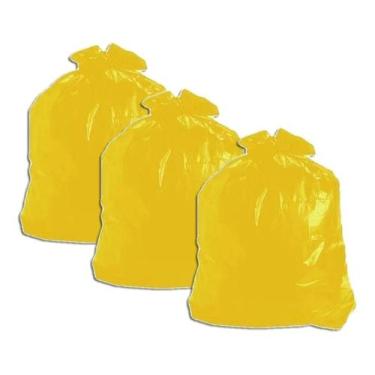 Imagem de Saco De Lixo Amarelo 60l Pacote Com 100 Kit 3 - Florilix
