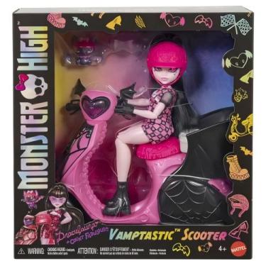 Imagem de Boneca Monster High Draculaura Com Scooter Mattel JDR61