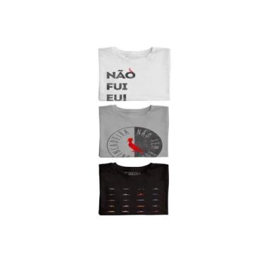 Imagem de Kit 3 Camisetas Hora Carros E Nao Fui Eu Reserva Mini, Branco, 06