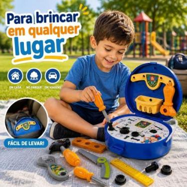 Imagem de Kit Maleta Ferramentas Infantil Brinquedo Construcao Oficina Educativo