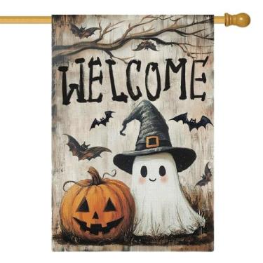 Imagem de Bandeira da casa AVOIN colorlife Halloween 71 x 102 cm frente e verso