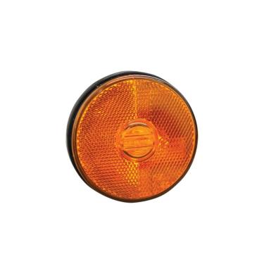 Imagem de Lanterna Lateral Multilight Caminhão Randon Âmbar Led Bivolt 65mm Sem Suporte