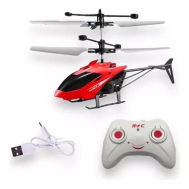 Imagem de Helicoptero Brinquedo Com Controle Remoto Recarregável E Sensor - Toy 