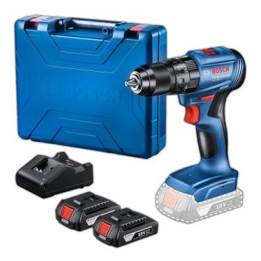 Imagem de Furadeira Parafusadeira Bosch GSB 185 LI Impacto Com Maleta E 2 Bateri