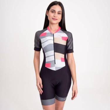 Imagem de Macaquinho de Ciclismo Feminino Márcio May Sport Town Manga Curta Forr