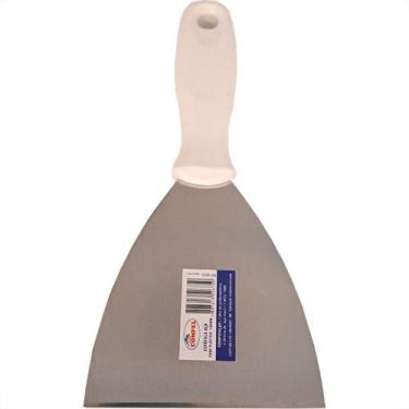 Imagem de Espatula Compel Aco Inox Cabo Plastico 100Mm - Kit C/6 Pecas