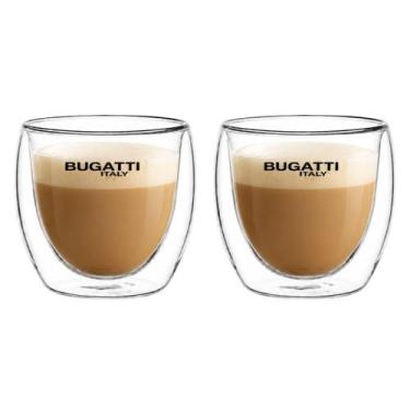 Imagem de Jogo 2 Copos Suco Café Chá Capuccino 250ml Italiano Bugatti