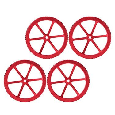 Imagem de Torção manual de alumínio, porca de nivelamento de torção 4 peças robustas para computador para impressora 3D