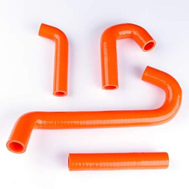 Imagem de LUXERAD 3 camadas 4,5 mm Performance Off Road Mangueira de refrigeração de silicone para Yamaha FZR600R 1989-1999 (laranja)