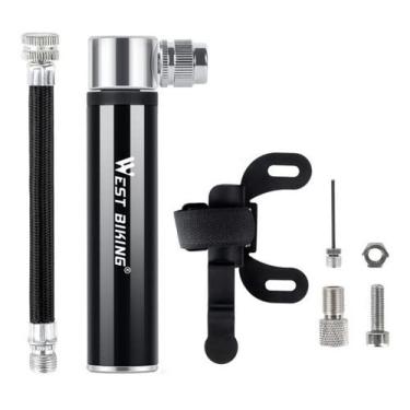 Imagem de W WEST BIKING Bombinha para bicicleta de bolso para encher pneu bola barco piscina inflável 120 PSI West Biking
