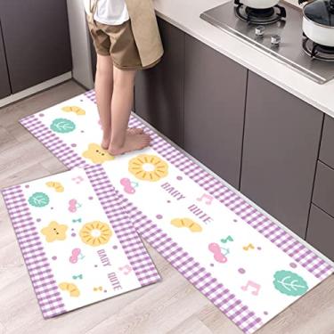 Imagem de jia cool Tapetes de Cozinha e Borracha Antiderrapantes, Tapete de Cozinha, Tapete de Banheiro, Corredor, Tapete Acolchoado Antifadiga, À Prova D'água, Antiderrapante, Acolchoado, Cf-42