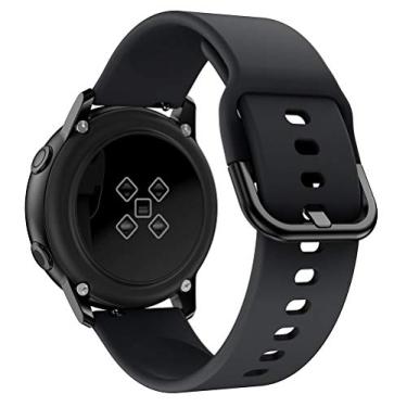 Imagem de Pulseira 20mm Moderna compatível com Samsung Galaxy Watch Active 1 e 2 - Galaxy Watch 3 41mm - Galaxy Watch 42mm - Amazfit GTR 42mm - Amazfit GTS - Amazfit Bip - Marca LTIMPORTS (Preto)